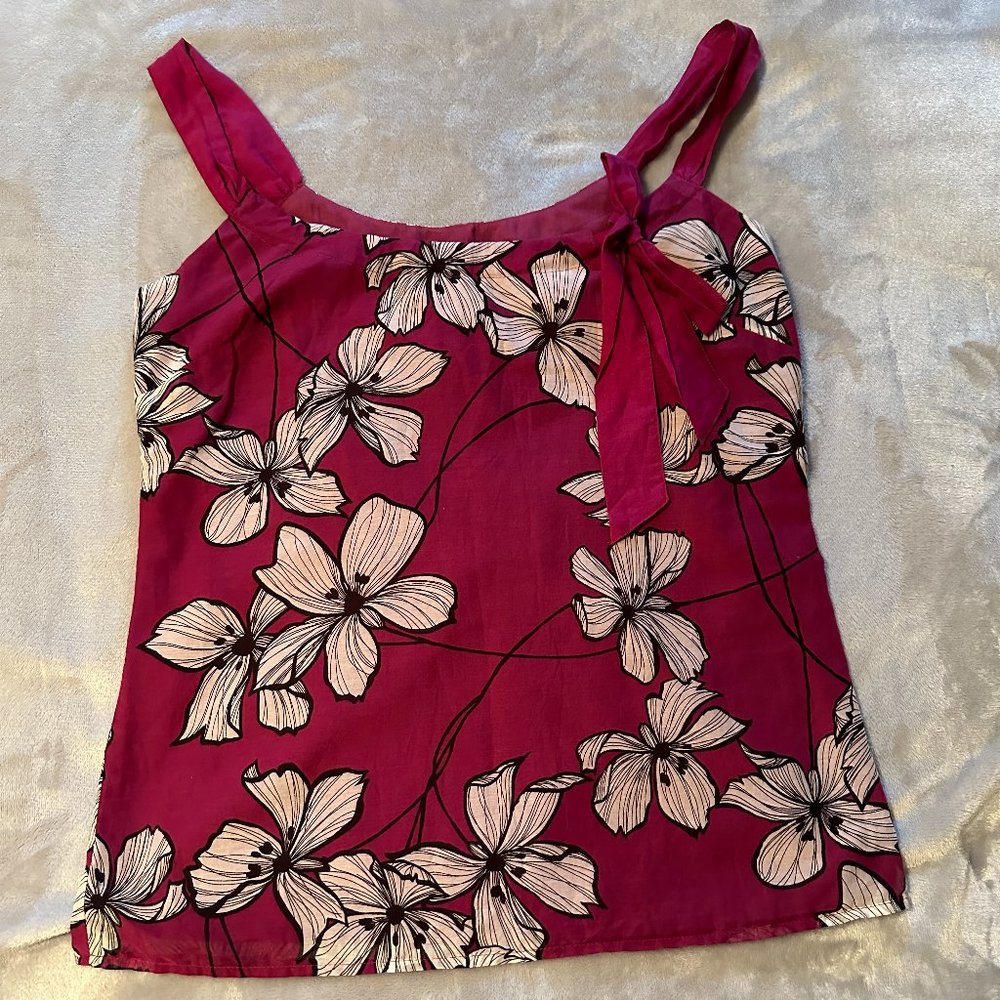 Purple Top with Flowers